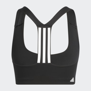 adidas Training Sculpt sports light support sports bra with seam detail in  black, GL3472