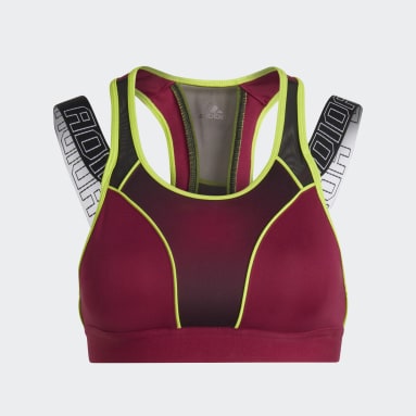 Women Gym & Training Burgundy Don't Rest Sport Hack Bra