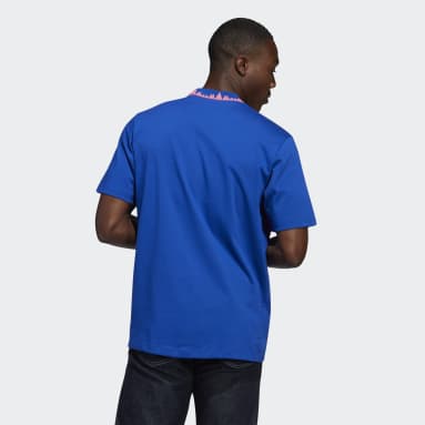 T-shirt de Algodão Denso Lifestyler da Juventus Azul Homem Futebol