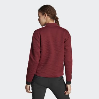 Frauen TERREX TERREX Utilitas Half-Zip Fleecejacke Weinrot