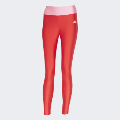 Licras Designed to Move Colorblock Pretina Alta Rojo Mujer Training