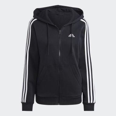 Essentials 3-Stripes Full-Zip Fleece Hoodie