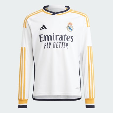 Jeugd 8-16 Jaar Voetbal Real Madrid 23/24 Thuisshirt met Lange Mouwen - Kids
