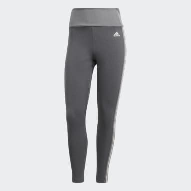 Designed to Move High-Rise 3-Stripes 7/8 Sport Tights Grå