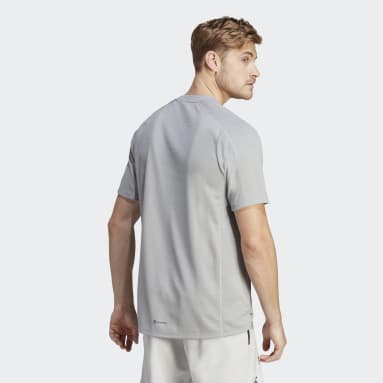 Men Training Grey Workout Tee