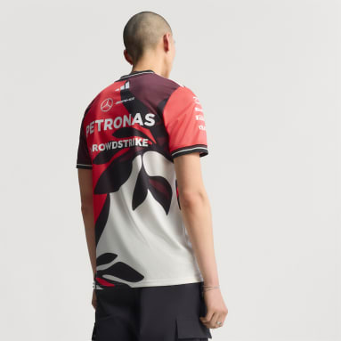 Jersey Auténtico de Piloto Mercedes - AMG Petronas Fórmula 1 Tejido de Punto Paquete de Verano
