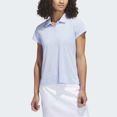 Women Golf Blue 고투 헤더드 폴로 셔츠