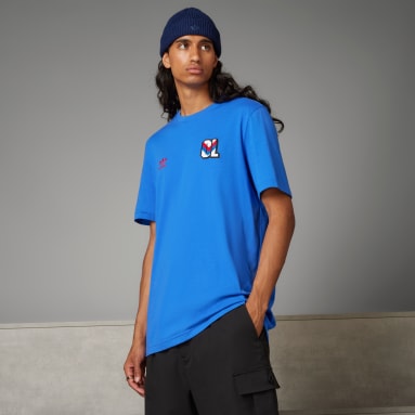 Camiseta Essentials Trefoil Olympique de Lyon Azul Hombre Fútbol