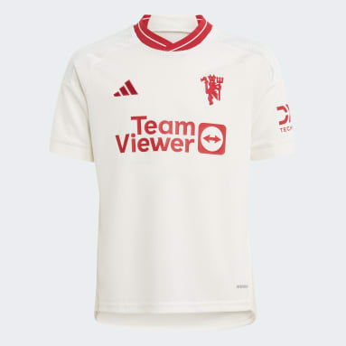 Camisa 3 Manchester United 23/24 Infantil Branco Meninos Futebol