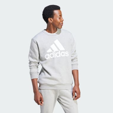 Mens Grey Sweatshirts adidas UK