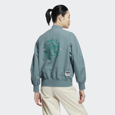 Women originals Green 모던 컬리지에이트 봄버 재킷