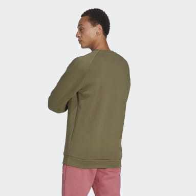 Sweat-shirt ras-du-cou Trefoil Essentials vert Hommes Originals