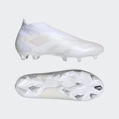 Soccer White Predator Accuracy+ Firm Ground Soccer Cleats