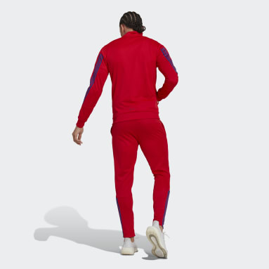 Muži Sportswear červená Tepláková súprava Slim Zipped