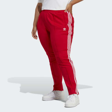 Women Originals Red Adicolor SST Track Pants (Plus Size)