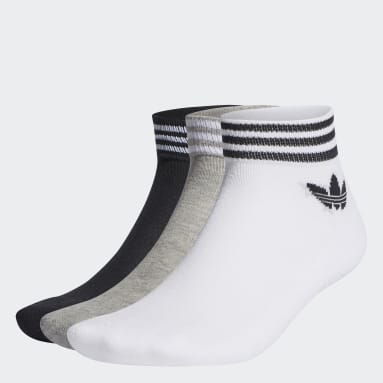 Originals White Trefoil Ankle Socks 3 Pairs