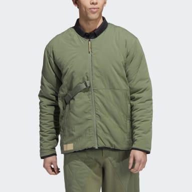 남성 Golf White 아디크로스 쉐르파 재킷
