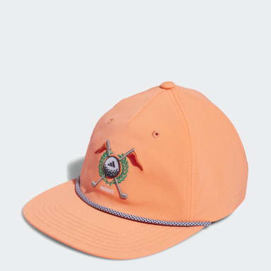 Men Golf Orange Retro Five-Panel Hat