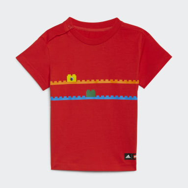 Kids Training Red adidas x Classic LEGO® Tee and Shorts Set