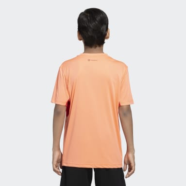 Girls Training Orange ADIDAS 3 STRIPES GRAPHIC TEE    
