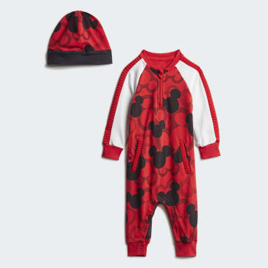 Infants Sportswear Red Disney Mickey Mouse Onesie