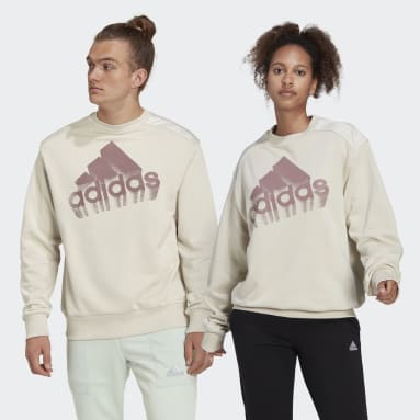 Adidas originals new neutrals sales logo sweatshirt in beig