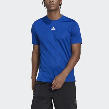 Camiseta de Entrenamiento AEROREADY HIIT Back 3 Rayas Azul Hombre Training