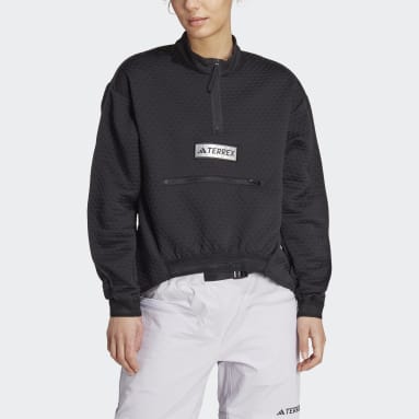 Frauen TERREX TERREX Utilitas Half-Zip Fleecejacke Schwarz