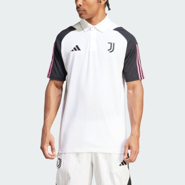 Men Football White Juventus Tiro 23 Cotton Polo Shirt
