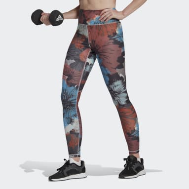 Frauen Fitness & Training Training Essentials Printed High-Waisted Leggings Grau