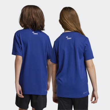 T-shirt de tennis graphique AEROREADY Bleu Enfants Tennis