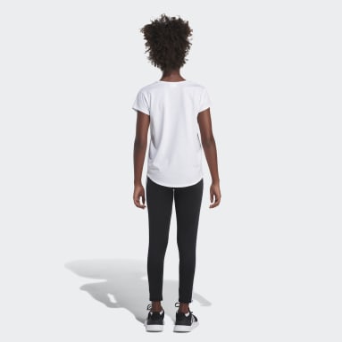 Youth Training White Scoop Tee