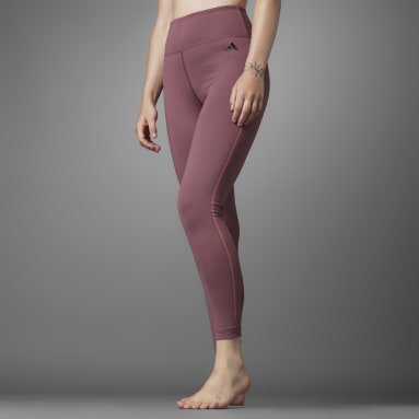 Tight 7/8 Yoga Studio Synthétique adidas en coloris Gris élégants et chinos Pantalons longs Femme Vêtements Pantalons décontractés 