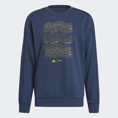 Men Sportswear Blue adidas x Disney Mickey and Friends Graphic Sweatshirt