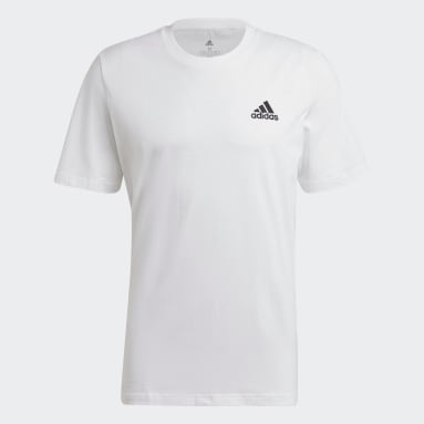 Men Sportswear White Essentials Embroidered Small Logo Tee