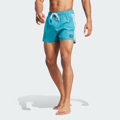 Men Sportswear Turquoise 3-Stripes CLX Very-Short-Length Swim Shorts