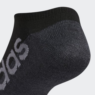 Men's Training Black Linear Superlite No-Show Socks 6 Pairs
