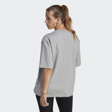 Camiseta Adicolor Essentials Gris Mujer Originals