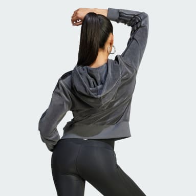 Bluza z kapturem Cut Line Szary