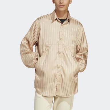 Camisa Manga Larga Oversized adidas RIFTA City Boy Beige Hombre Originals