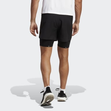 Men's Running Black Designed for Running Two-in-One Shorts