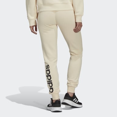 Pants Essentials French Terry Logo Beige Mujer Sportswear