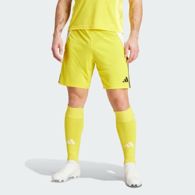 Adidas yellow shorts mens clearance