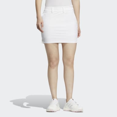 Women Golf White 4-웨이 스트레치 슬릿 스커트