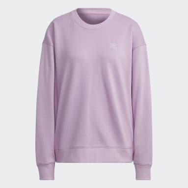Adidas purple crew neck sale