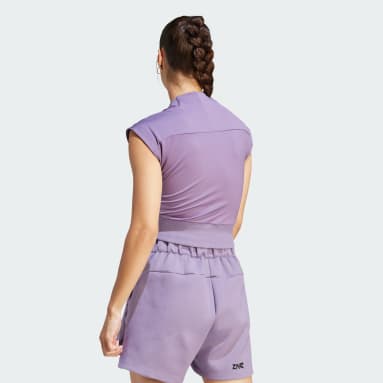 Camiseta adidas Z.N.E. Morado Mujer Sportswear