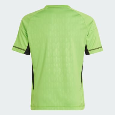 Camisola Principal de Guarda-redes Condivo 22 do Real Madrid – Criança Verde Rapazes Futebol