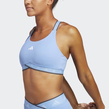 Buy Adidas women padded unlined sports bra light pink Online