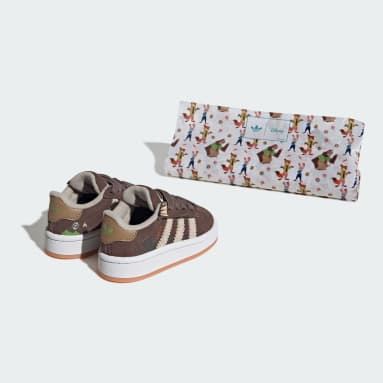 Tenis de cordones elásticos adidas Disney Campus estilo años 2000 con cierre cómodo para niños