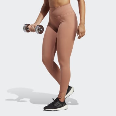 Mallas 7/8 Optime Training Marrón Mujer Gimnasio Y Entrenamiento